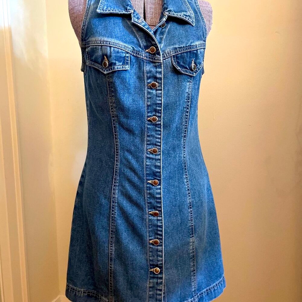 Vintage XXX Rated Manager Denim Short Dress